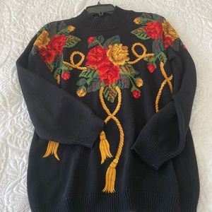 Marissa Christina Classics black festive sweater
